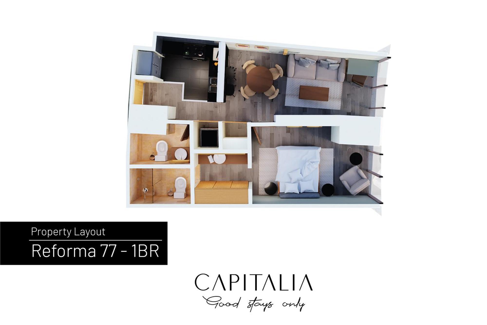 Capitalia - Apartments - Reforma Centro 墨西哥城 客房 照片