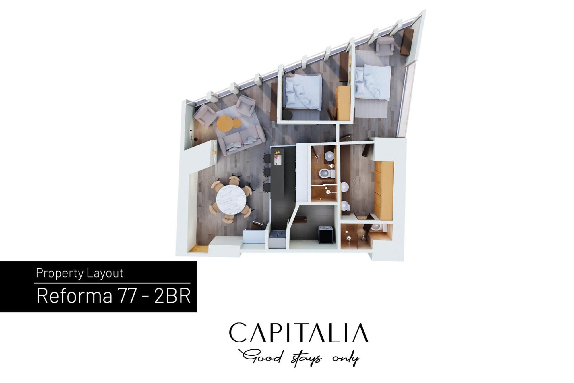 Capitalia - Apartments - Reforma Centro 墨西哥城 客房 照片