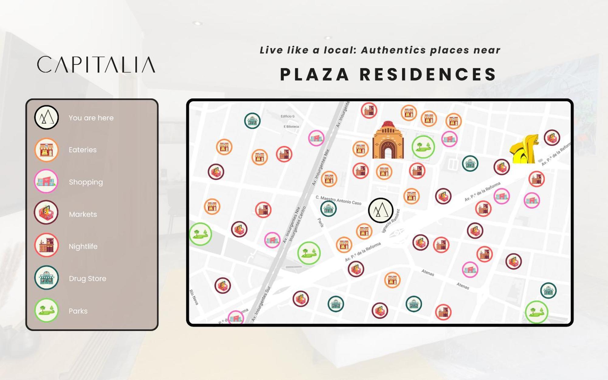 Capitalia - Apartments - Reforma Centro 墨西哥城 外观 照片